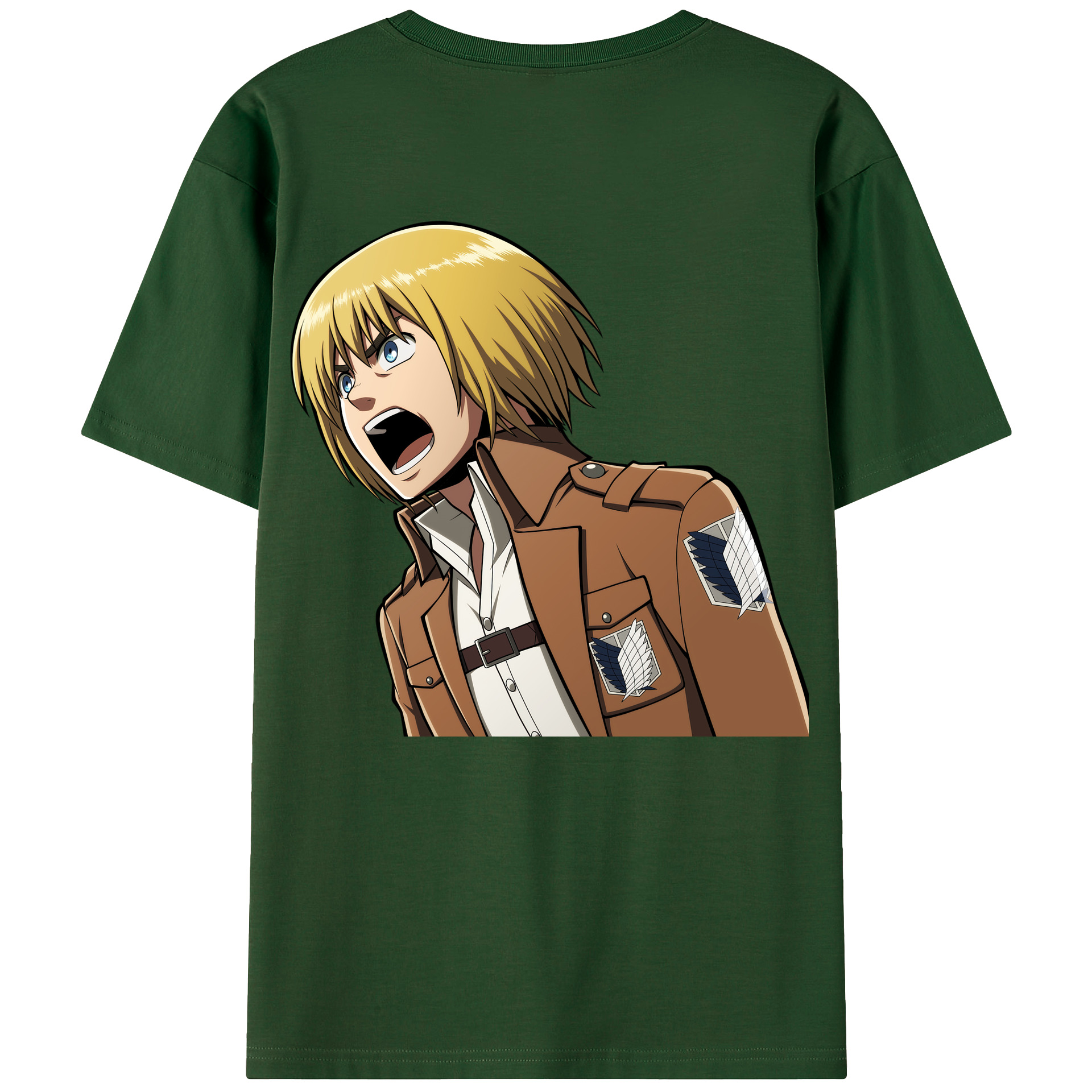 （画像用） 進撃の巨人 アルミン·アルレルト Attack on Titan Armin Arlert 綿100％半袖Tシャツ（背面プリント）